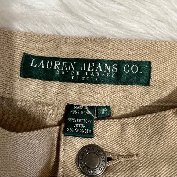 Lauren Jeans Co. Ralph Lauren Vintage Western Beaded Khaki Jeans Womens 8P - Picture 3 of 3
